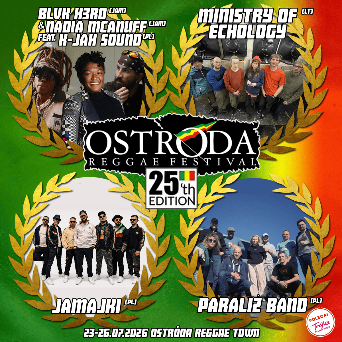 Z radością ogłaszamy kolejnych artystów, którzy wystąpią na Red Stage podczas 25. edycji Ostróda Reggae Festival!